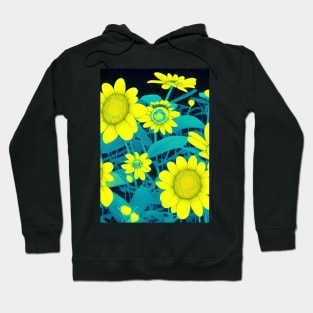 STYLISH SUNNY LEMON YELLOW FLOWERS Hoodie